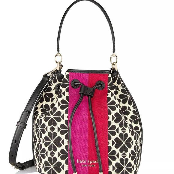 Kate Spade New York Flower Jacquard Stripe Bucket Bag - NWT (New) - Picture 4 of 9